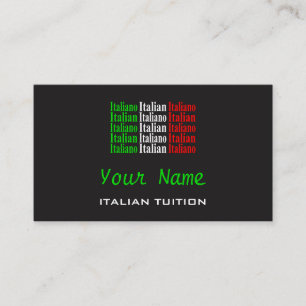 Cartes de visite italiens de tuteur