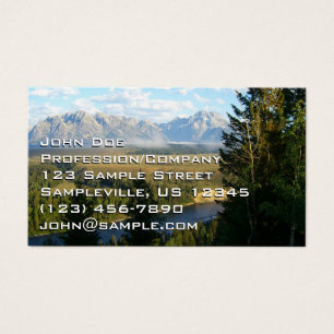 Cartes De Visite Jackson Hole Mountains et River