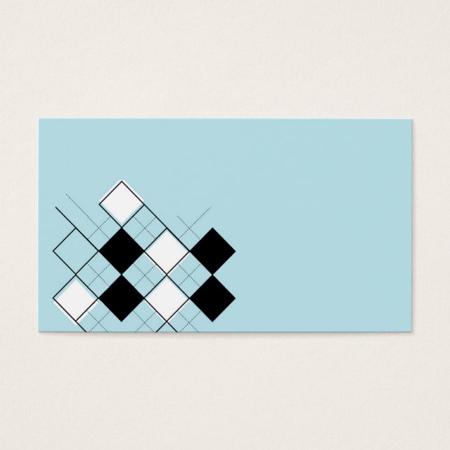 Cartes De Visite Jacquard bleu (Devant)