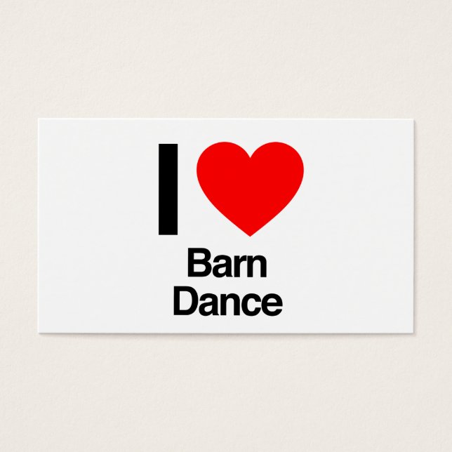 Cartes De Visite j'adore barn dance (Devant)