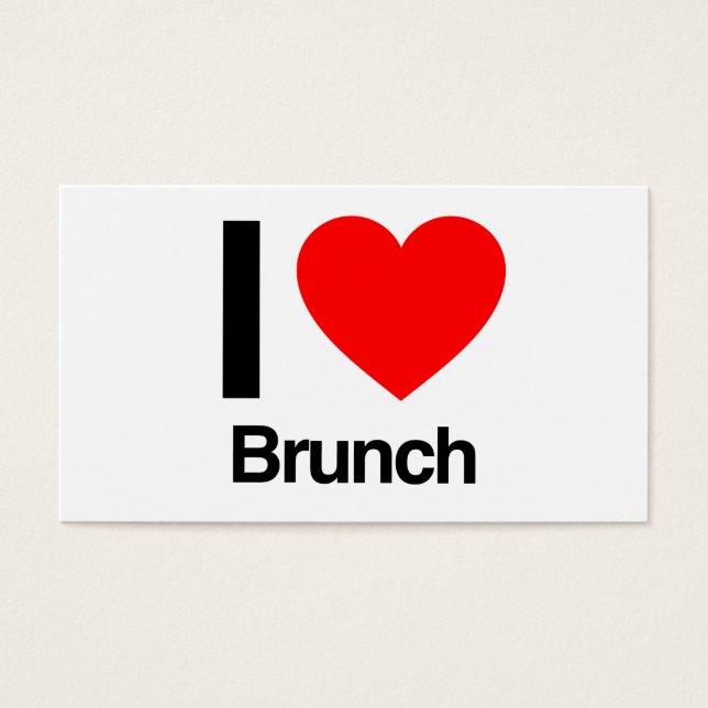 Cartes De Visite j'adore le brunch (Devant)