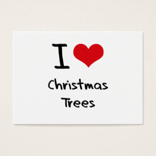 Cartes De Visite J'aime des arbres de Noël