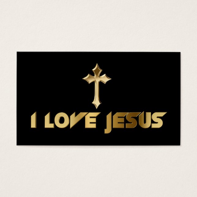 Cartes De Visite J'aime Jésus (Devant)