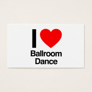 Cartes De Visite j'aime la danse de salle de bal