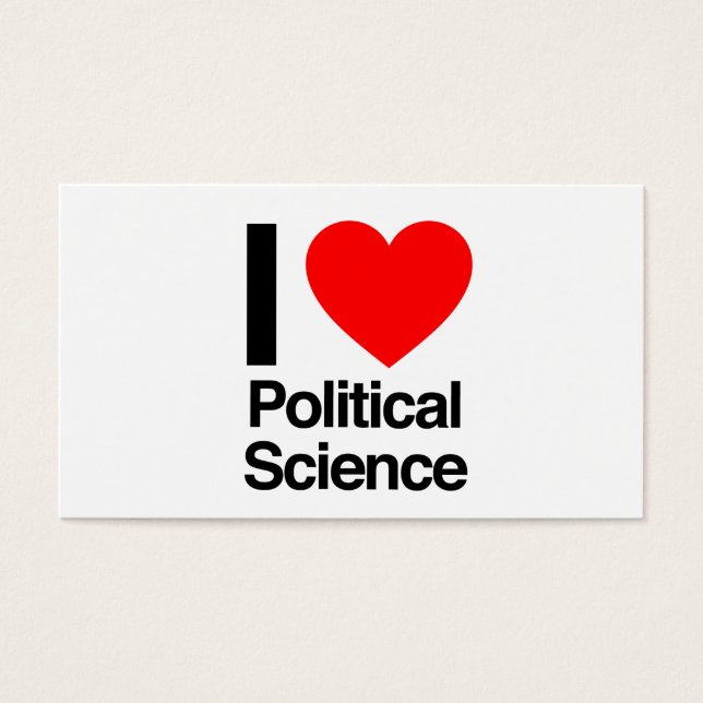 Cartes De Visite j'aime la science politique (Devant)