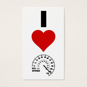 Cartes De Visite J'aime la vitesse (verticale)
