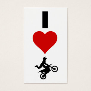 Cartes De Visite J'aime le motocross (vertical)