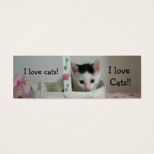 Cartes De Visite J'aime le signet de chats !