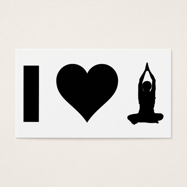 Cartes De Visite J'aime le yoga (Devant)