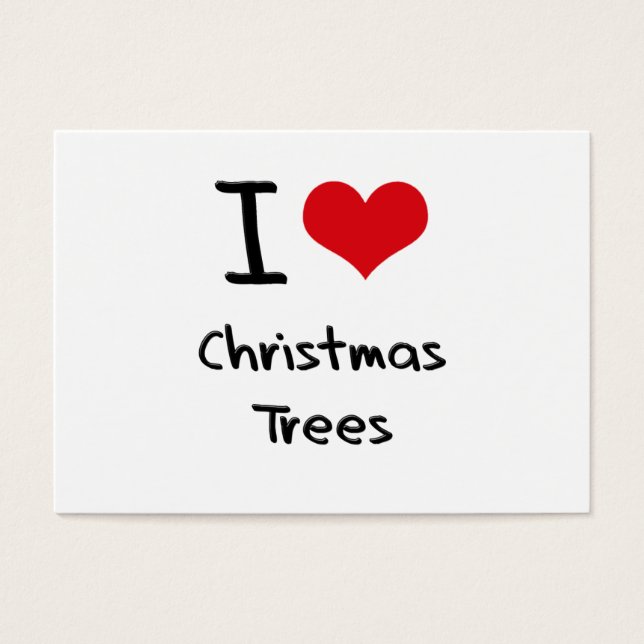 Cartes De Visite J'aime les arbres de Noël (Devant)