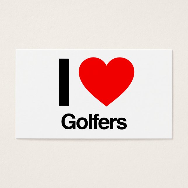 Cartes De Visite j'aime les golfeurs (Devant)