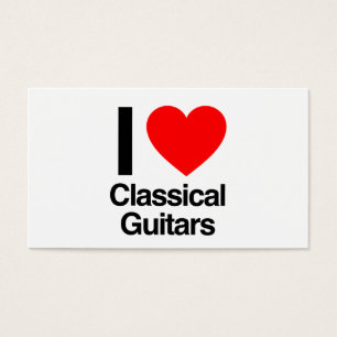 Cartes De Visite j'aime les guitares classiques