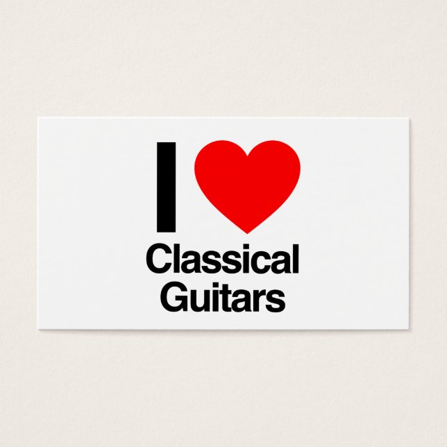 Cartes De Visite j'aime les guitares classiques (Devant)
