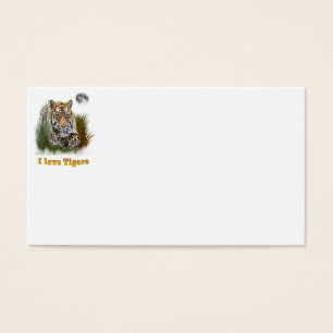 Cartes De Visite J'aime les tigres