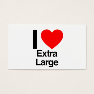 Cartes De Visite j'aime l'extra large