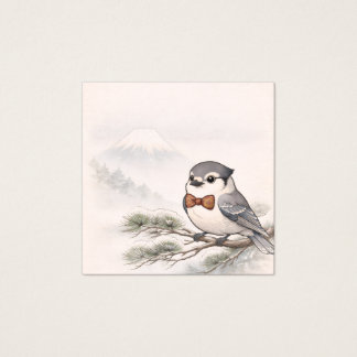 Cartes De Visite Japanese Landscape&Canada Jay Minimal Display Card