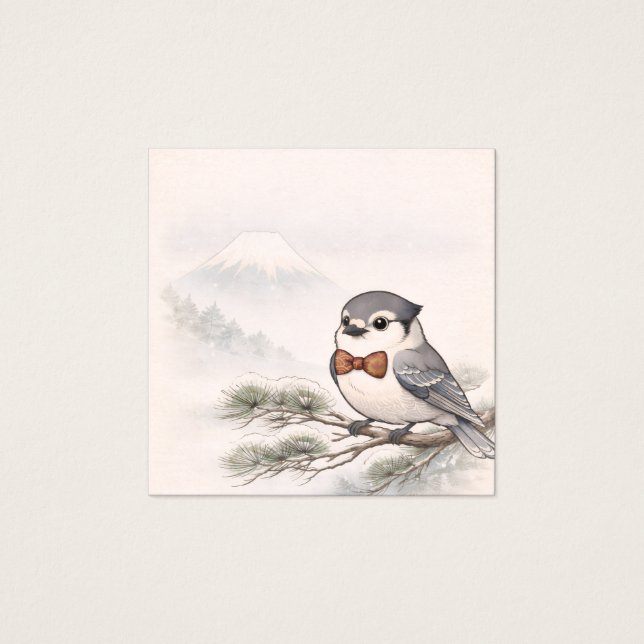 Cartes De Visite Japanese Landscape&Canada Jay Minimal Display Card (Devant)