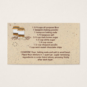 Cartes De Visite Jar Cookie Mix Hang Tag