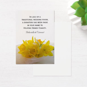 Cartes De Visite Jaune Daffodils Printemps Mariage Charité Favorise