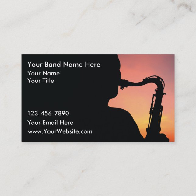 Cartes de visite Jazz (Devant)