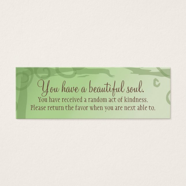 Cartes De Visite Je Manifeste L'Abondance En Étant Une Affirmation  (Devant)