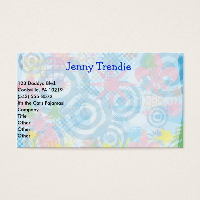 Cartes De Visite Je me sens heureux (Devant)