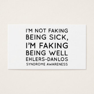 Cartes De Visite Je ne fais pas semblant d'être malade Je fais semb