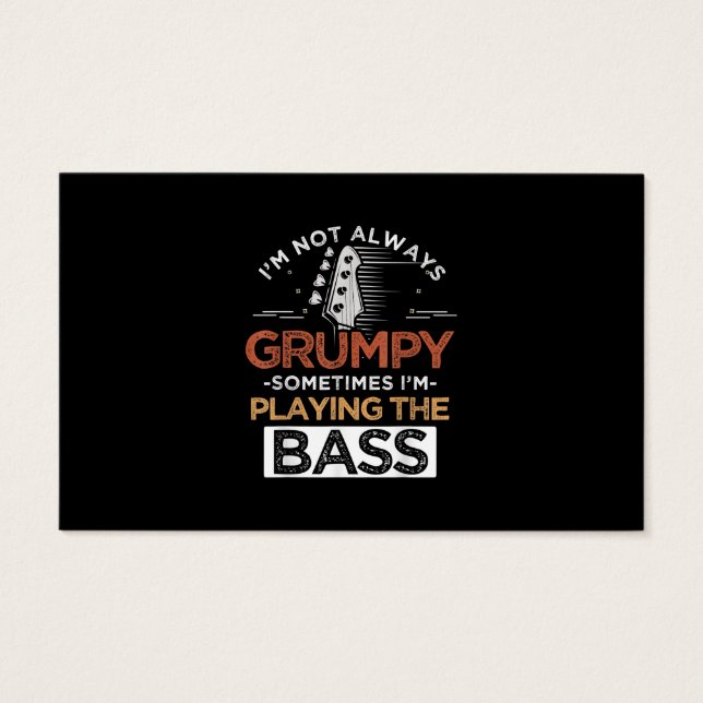 Cartes De Visite Je ne suis pas toujours grincheux Parfois je joue  (Devant)