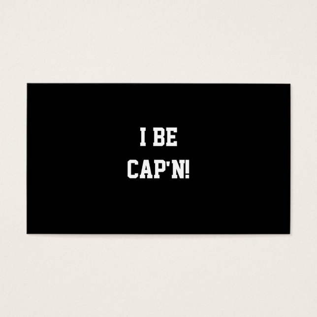 Cartes De Visite Je Suis Casquette. Noir et blanc. (Devant)