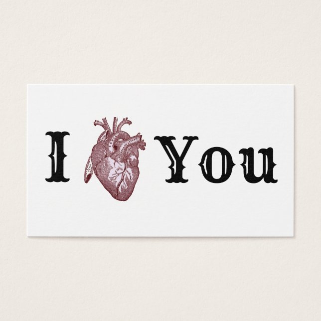 Cartes De Visite Je t'ai coeur (Devant)