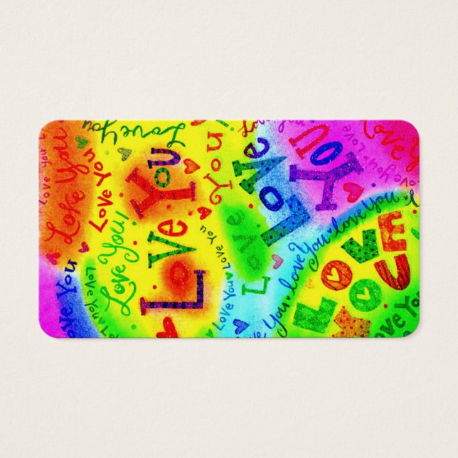 Cartes De Visite JE T'AIME Peindre (Devant)