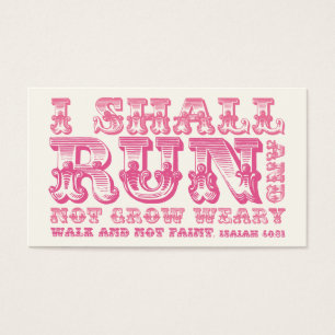 Cartes De Visite Je vais courir et ne pas grandir une typographie r