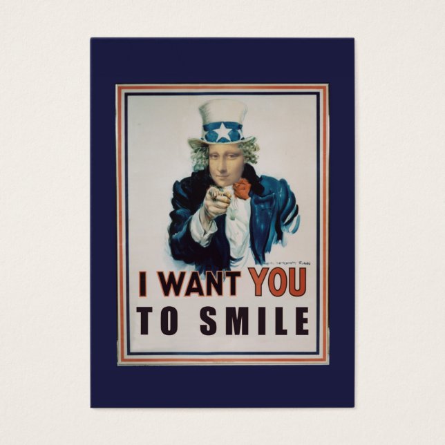 Cartes De Visite Je Veux Que Vous Souriez (Devant)