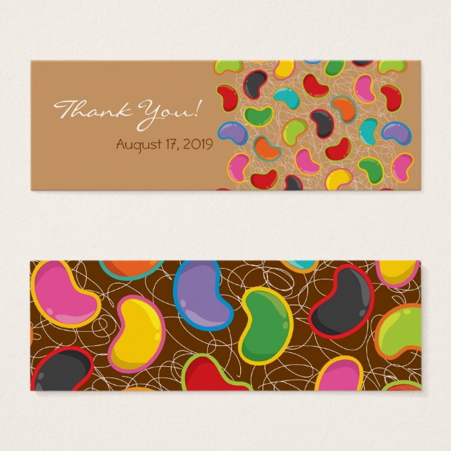 Cartes De Visite Jellybeans amusants Fête d'anniversaire do-it-your (Devant & derrière)