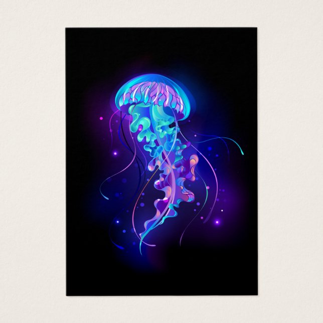 Cartes De Visite Jellyfish éclatante couleur (Devant)