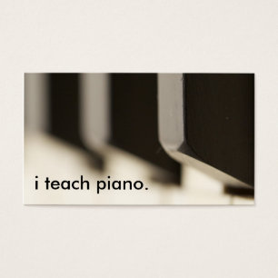 Cartes De Visite j'enseigne le piano
