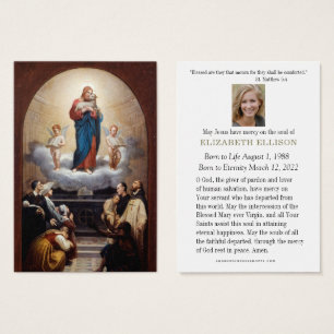 Cartes De Visite Jésus Bon Pasteur Prière funéraire catholique