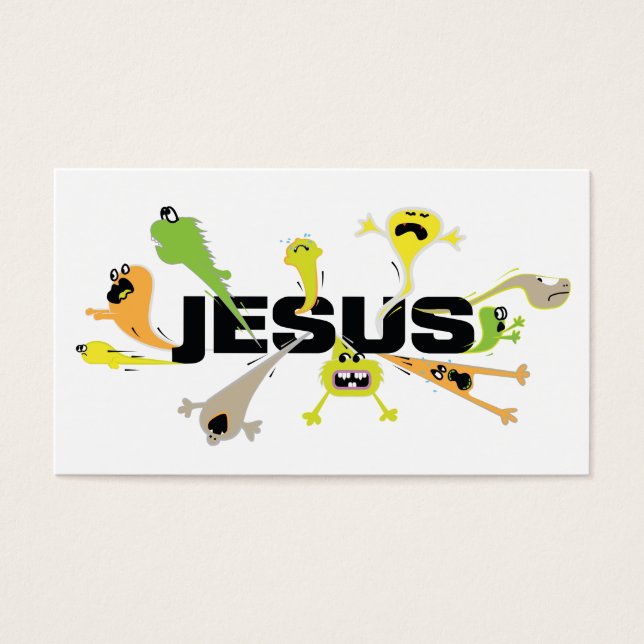 Cartes De Visite Jésus effrayant (Devant)