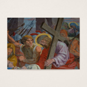 Cartes De Visite Jésus Portant Sa Croix
