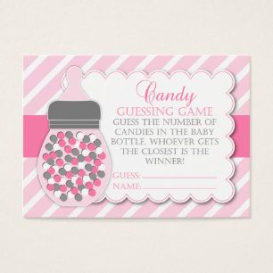 Cartes De Visite Jeu de devinettes de baby shower de bouteille de