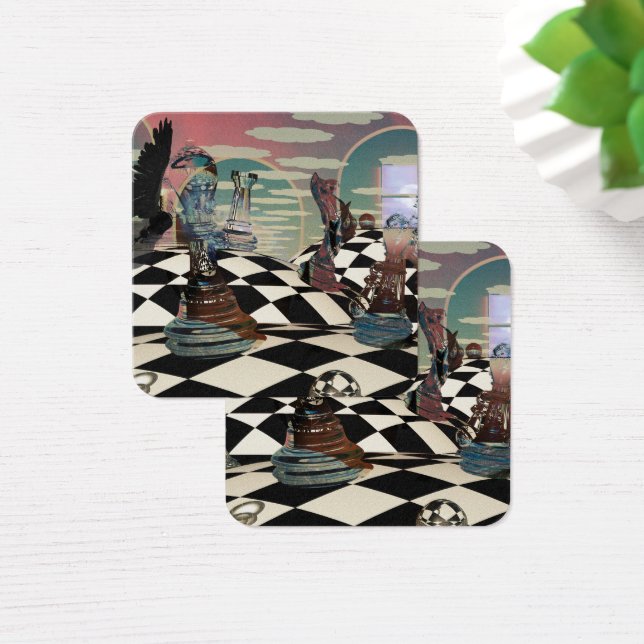 Cartes De Visite Jeu d'échecs surréaliste (Bureau)