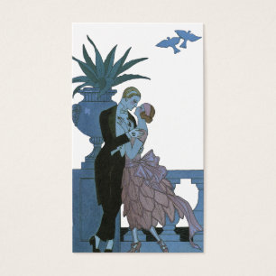 Cartes De Visite Jeunes mariés Art Déco vintage, danse de mariage d
