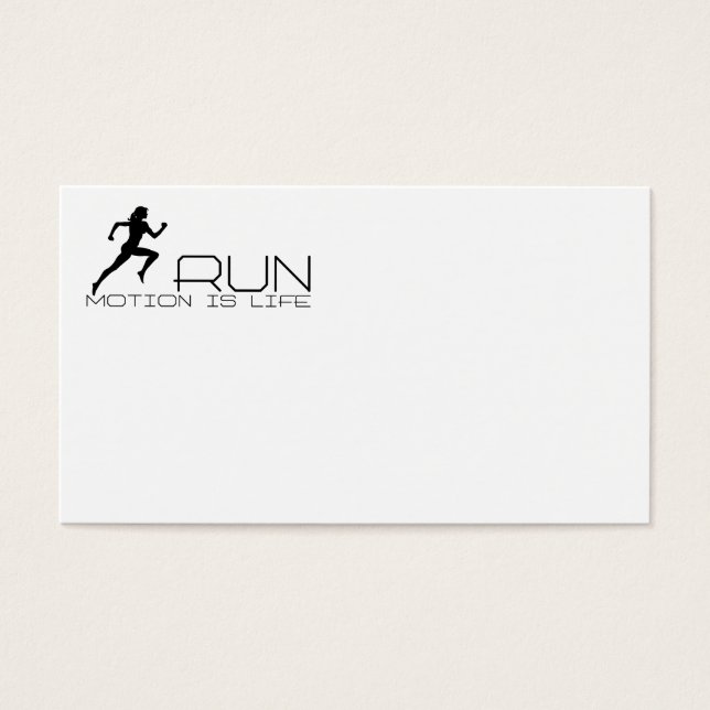 Cartes De Visite Jogging girl (Devant)