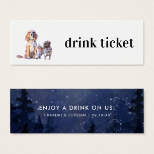 Cartes De Visite Joli Billet de Boisson Personnalisé pour Animaux  