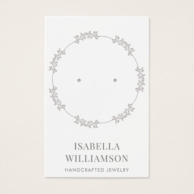 Cartes De Visite Joli cadre de courroie Cercle portant bijouterie (Devant)
