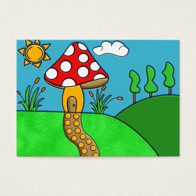 Cartes De Visite joli champignon rouge (Devant)