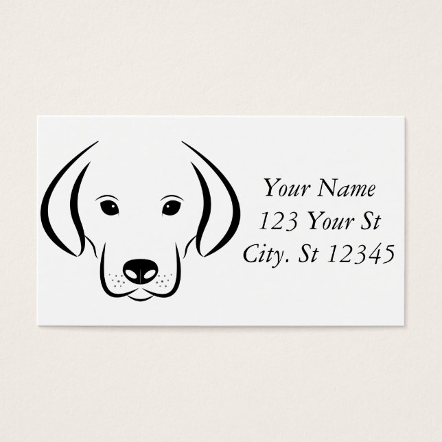 Cartes De Visite Joli Chiot FaceThunder_Cove (Devant)