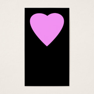 Cartes De Visite Joli Coeur d'Amour Rose et Noir.