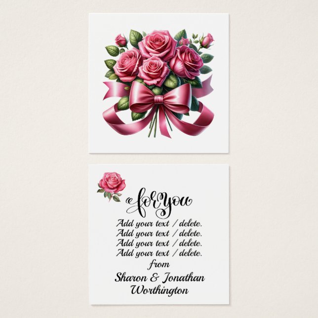 Cartes De Visite Jolie et élégante (Devant & derrière)