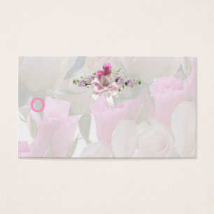 Cartes De Visite Jolie Fleur Blanche Rose